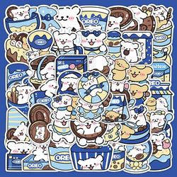 Blue Dog Cartoon Sticker Set - Waterproof PVC for Skateboard, Notebook, DIY Decor (Online Order Only)