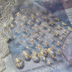 Bowknot Ribbon Butterfly Jelly Shiny Sparkling Delicate Charming Bow Tie 5D Nail Art Decorations Stickers DIY Manicure Decals (ONLINE ORDER ONLY)
