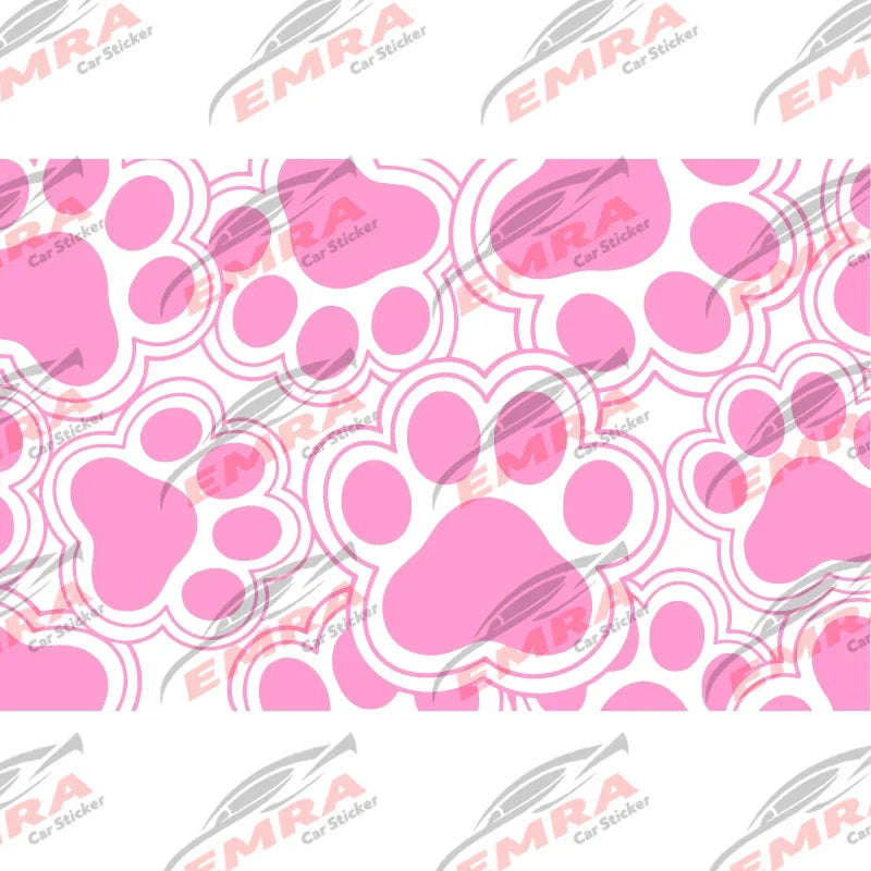Pet Footprints Quarter Window Car Sticker Suitable for Most Vehicles Decoration Die Cutting Accessories Waterproof Vinyl Decals (ONLINE ORDER ONLY)