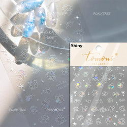 Colorful Bubbles Star Shiny Dreamy Glass Shards Flat 5D Soft Embossed Relief Self Adhesive Nail Art Sticker Chic Manicure Decal (ONLINE ORDER ONLY)