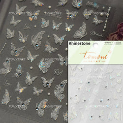 Transparent Purple Pink Gradient Wing Pinion Feather Housefly Wings Shiny Adhesive Nail Art Decoration Stickers Manicure Decals (ONLINE ORDER ONLY)