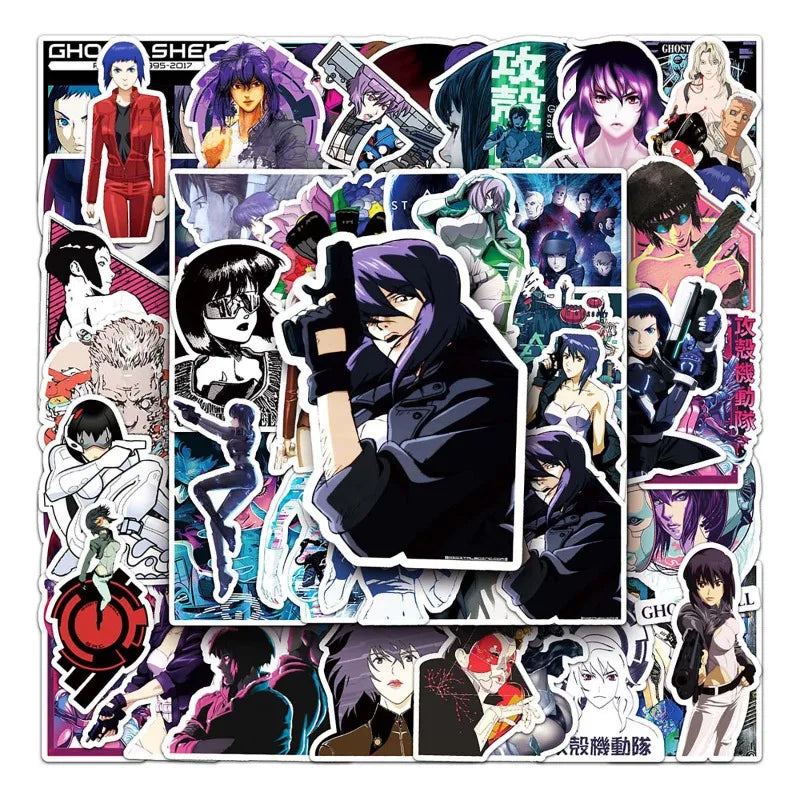 50pcs THE GHOST IN THE SHELL Stickers for Laptop, Phone, Car, Suitcase, Water Bottle, Stationery, Refrigerator (Online Order Only)