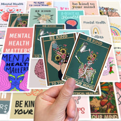 25Pcs Mental Health Awareness Sticker For Phone Cup Bottle Luggage Laptop Fridge Guitar Waterproof Decal Kid Gift Toy Decor (ONLINE ORDER ONLY)