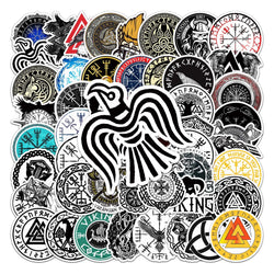 50Pcs Viking Cartoon Waterproof Vinyl Stickers for Skateboard Snowboard (ONLINE ORDER ONLY)