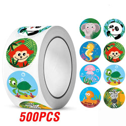 100-500pcs Reward Label Cartoon Animal Sticker Thank You Cute Game Sticker DIY Gift Sealing Label Decoration Supple (ONLINE ORDER ONLY)