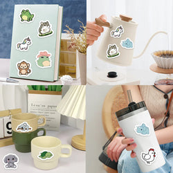 500pcs/roll Cute Cartoon Animals Stickers Kids Students Reward Decals For Laptop Luggage Guitar Waterproof Sticker(10 Patterns) (ONLINE ORDER ONLY)