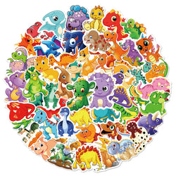Cartoon Dinosaur Stickers PVC 10/25/50pcs for Scrapbook, Water Bottle, Phone, Kids DIY (ONLINE ORDER ONLY)