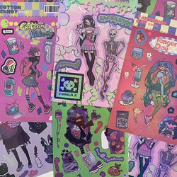 Korean ins Sweet Cool Girl Sticker Diary Scrapbooking DIY Album Decoration Sticker Aesthetic Stationery Art Supplies Personalizd (ONLINE ORDER ONLY)