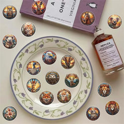 50PCS Glass Ball Animal PET Sticky Sticker Aesthetic Korean Stationery DIY Decoration Scrapbooking School Supplies for Kids (ONLINE ORDER ONLY)