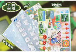 72pages/book Y2K Style Retro Cute Cut Film Sticker Book Planner Journal Handbook Scrapbooking Kawaii Decoration Sticker Gift (ONLINE ORDER ONLY)