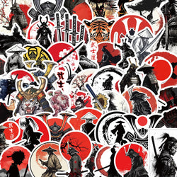 Cool Knight Warrior Bushido Cartoon Stickers for Phone Laptop Luggage Skateboard Kid Toy (ONLINE ORDER ONLY)