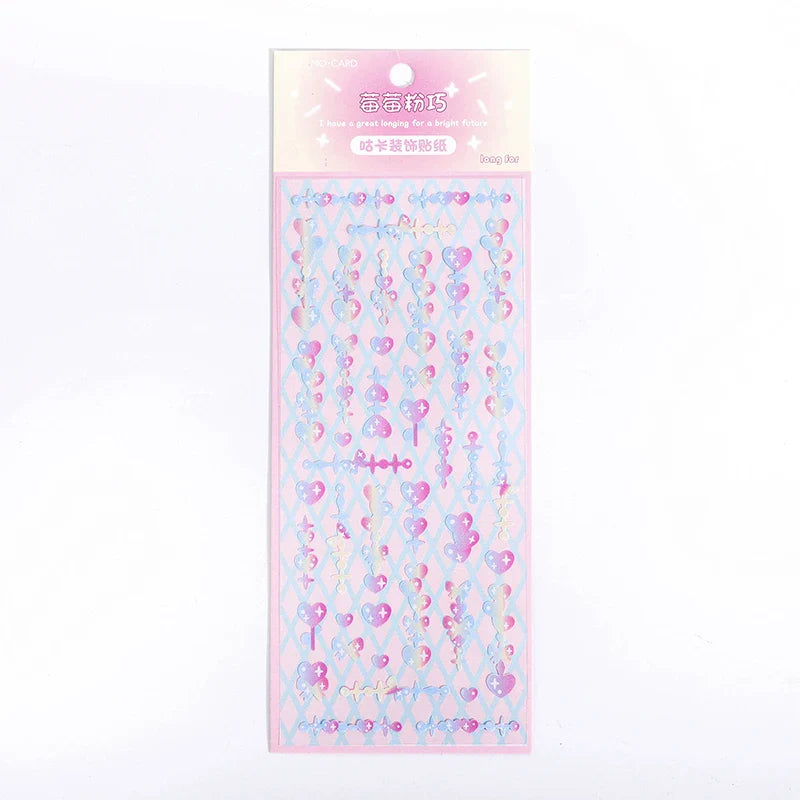 Lovely Sweet House Series Stickers Bubble Love Chain Scrapbooking Decorative Diary Album Stick Label Kawaii Korean Stationery (ONLINE ORDER ONLY)