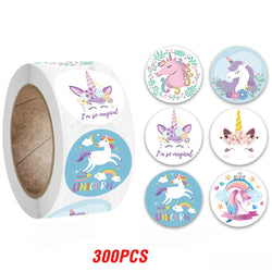100-500pcs Cute Kids Cartoon Animals Labels Stickers for Gift Package Card Birthday Party Wrapping Children Stationery stickers (Online Order Only)