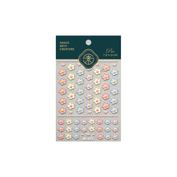 Lovely Colored Flower Fried Egg Petal Love Heart Cartoon Pink Yellow Purple Blue Delicate Charm Nail Art Stickers Manicure Decal (ONLINE ORDER ONLY)