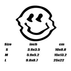 Smiling Face Stickers，Brighten Up Your Car with a cute & funny Cartoon Twisted Smiling Face Sticker! (ONLINE ORDER ONLY)