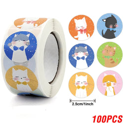 100-500pcs New Cartoon Dinosaurs Stickers 6 Designs for Classroom Teacher Stationery Sticker Label for Kids Reward Stickers (ONLINE ORDER ONLY)
