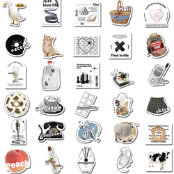 10/25/55pcs Cartoon Ins Style Cute Graffiti Anime Stickers Luggage Diy Skateboard Laptop Helmet Guitar Sticker Decals Toys (ONLINE ORDER ONLY)