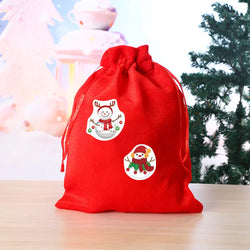 100-500pcs Heterotypic Christmas Themed Animals Stickers 8 Designs 2.5cm/1inch DlY Graffiti Holiday Party Decoration Labels (ONLINE ORDER ONLY)