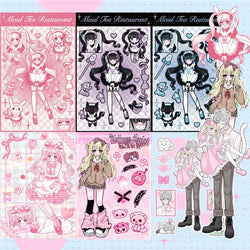 Original Cute Sweet Maid Anime Series Sticker Scrapbooking DIY Album Decoration Sticker Aesthetic Personalized Kawaii Stationery (ONLINE ORDER ONLY)