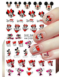 1PCS Disney Mickey Series Nail Stickers Cute 3D Minnie Nail Decorations Valentine's Day Christmas Self-Adhesive Nail Supplies *& (ONLINE ORDER ONLY)