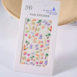 1Pc Summer Nail Art Sticker Lemon Nail Decal Nail Art Supplies Cute Fruit Strawberry Cherry Watermelon Avocado Lemon Nail Design (ONLINE ORDER ONLY)