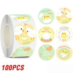 100-500pcs Cartoon Animal Label Thank You Stickers Sealing Label For Business Handmade Baking Cake Party Gift Decoration Sticker (ONLINE ORDER ONLY)