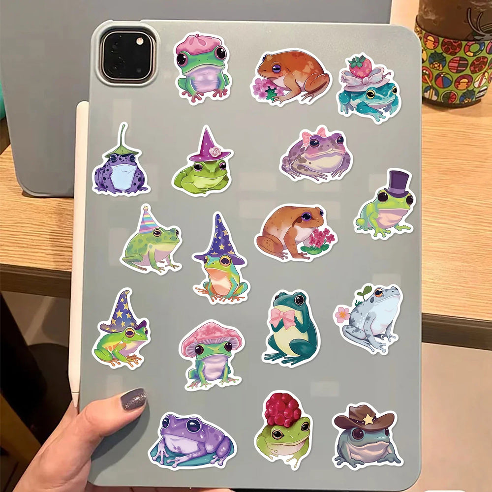 50PCS Cute Silly Frog Stickers Skateboard Waterproof Scrapbook Decal Cartoon Laptop Cartoon Notebook Luggage Graffiti Sticker ﻿ (ONLINE ORDER ONLY)
