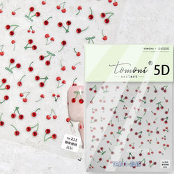 Mini Fruit Cherry Charming Strawberry Ribbon Line Bowknot Jelly Charming Chic Self Adhesive Nail Art Stickers Manicure Decals (ONLINE ORDER ONLY)