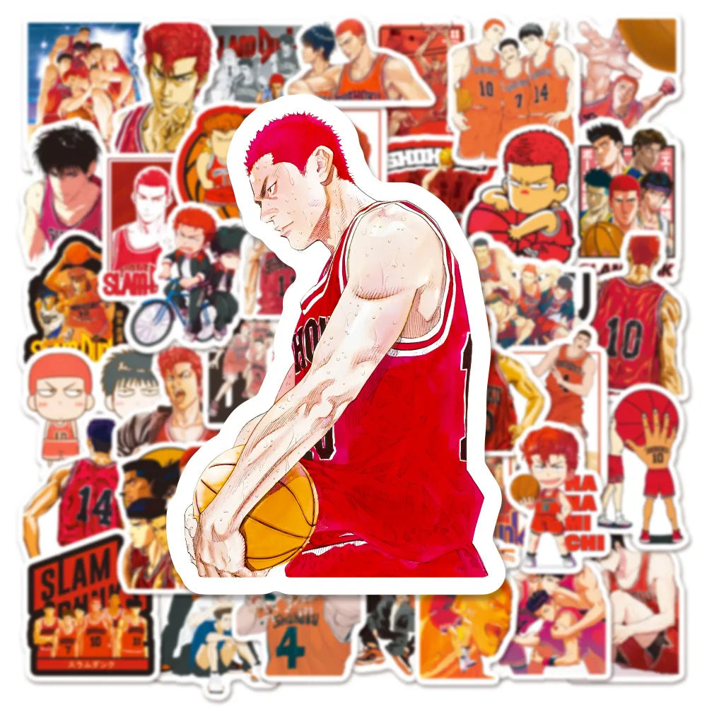 10/30/50PCS THE FIRST SLAM DUNK Stickers Basketball Cartoon Sticker Inspirational Animation Fridge Luggage Laptop Guitar Phone (ONLINE ORDER ONLY)