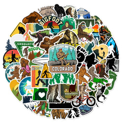 Bigfoot Graffiti Stickers 10/25/50pcs for DIY Suitcase, Water Bottle, Phone, Laptop, Guitar, Motorcycle, Skateboard (Online Order Only)