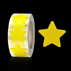 500pcs Exquisite Gold Powder Blank Love Stars Round Stickers Handmade Decoration Holiday Birthday Party Sealing Label Sticker (ONLINE ORDER ONLY)
