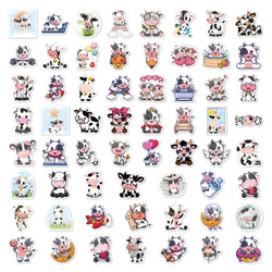 10/50/60PCS Milk Cow Sticker Laptop Stationery Scrapbook Cute Sticker Aesthetic Scrapbook Materials Craft Supplies Children (ONLINE ORDER ONLY)