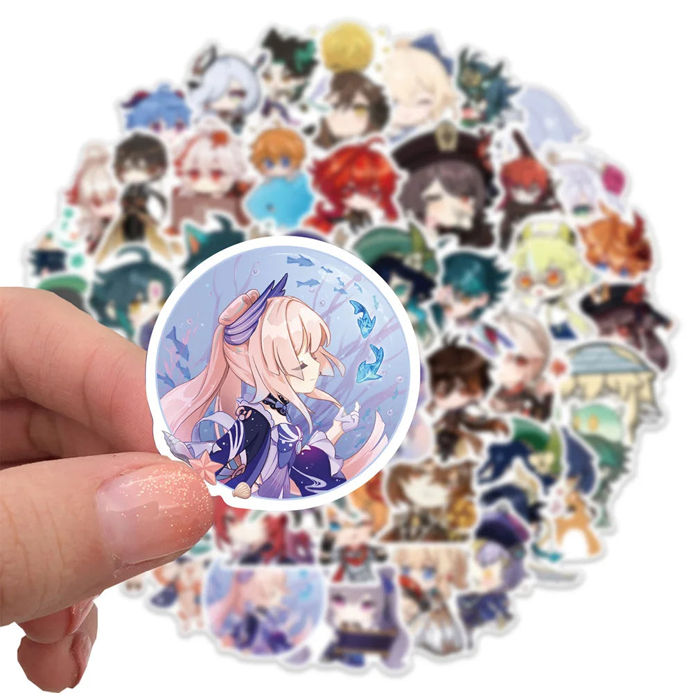 Genshin Impact Anime Stickers 10/30/50PCS for Phone Laptop Luggage Skateboard (ONLINE ORDER ONLY)