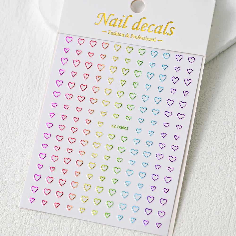 1Sheet Laser Star Nail Stickers 3D Metallic Mirror Gold/Silver Irregular Star Manicure Decals Y2K Self Adhesive Nails Decoration (ONLINE ORDER ONLY)
