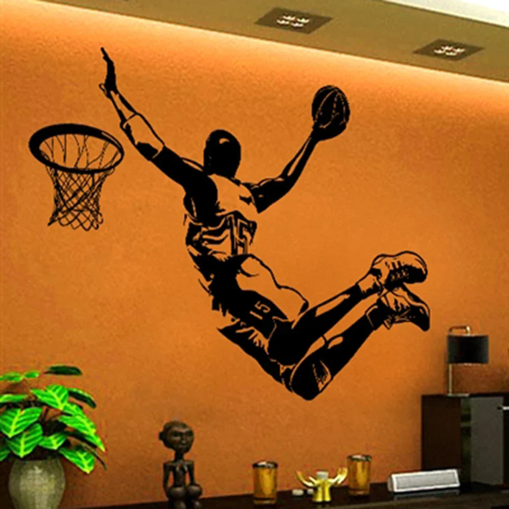 Basketball Dunk Wall Sticker Decal for Nursery or Playroom Decor (ONLINE ORDER ONLY)