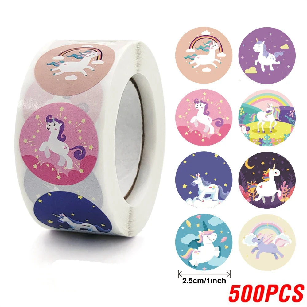 500PCS Children's Cartoon Stickers Little Dinosaur Pattern Kids Stationery Supplies School Teacher Supplies Reward Stickers (Online Order Only)