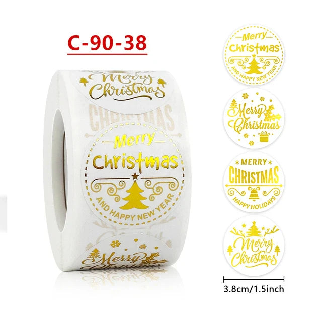 500 Pcs 1.5inch/3.8cm Round Laser English Thank You Gift Seal Sealing Stickers with Waterproof Wedding Holiday Label (ONLINE ORDER ONLY)