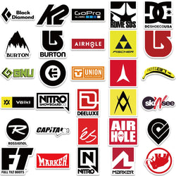 10/30/50PCS Cool Ski, Skate, and Snowbord Brand Logo Sticker Packs (ONLINE ORDER ONLY)