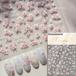 Pink Purple Orchid Hibiscus Rosa-sinensis Flower Butterfly Antique Lattice Window Adhesive Nail Art Stickers  Manicure Decals (Online Order Only)