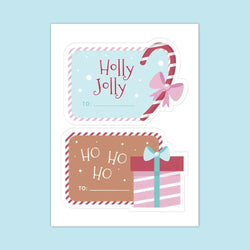 10-40Pcs Merry Christmas Stickers and Labels (ONLINE ORDER ONLY)