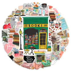 10/30/50PCS Cartoon Animal Reading Children's PVC Sticker Aesthetic Decoration Scrapbooking Stationery School Supplies for Kids (ONLINE ORDER ONLY)