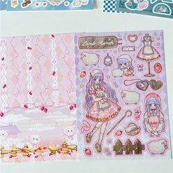 Sweet Cool Campus Girl Series Sticker Scrapbooking DIY Album Decoration Sticker Aesthetic Personalized Kawaii Stationery (ONLINE ORDER ONLY)