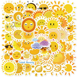10/30/50PCS Cute Sun Cartoon Sticker For Suitcase Scrapbook Laptop Guitar Stationery Decals Children DIY Scrapbooking Supplies (ONLINE ORDER ONLY)