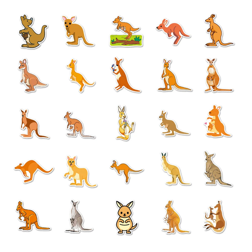 10/50Pcs Kangaroo Stickers Planner Decoration DIY /hand Book Diary Journal Stationery Animal Sticker Kawaii Stickers (ONLINE ORDER ONLY)