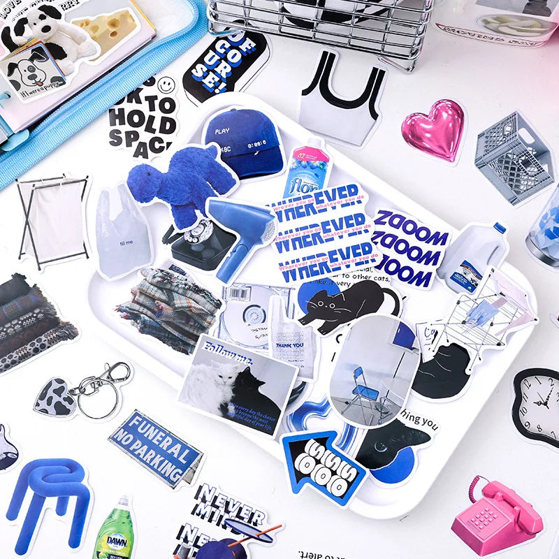 50pcs/lot Korean ins Scrapbook Stickers Life Projector Series Art Craft Sticker Decorative Diary Planner Cute Stationery Sticker (ONLINE ORDER ONLY)