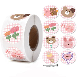 100-500pcs Children's Cartoon Animal Stickers Baby Stickers Kindergarten Inspirational Little Red Flower Reward Stickers (ONLINE ORDER ONLY)