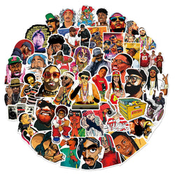 Cool Rock Band Rap Graffiti Stickers Decal Set for Skateboard, Motorcycle, Laptop, Car - Waterproof Kid Toy (Online Order Only)