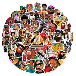 Cool Rock Band Rap Graffiti Stickers Decal Set for Skateboard, Motorcycle, Laptop, Car - Waterproof Kid Toy (Online Order Only)