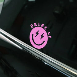 “DRINK UP” Smile face Stickers,High quality sticker for cars trucks motorcycles &laptops! (ONLINE ORDER ONLY)