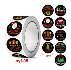 New kraft Paper Christmas White Snowflake Santa Claus Stickers Party Decoration Gift Sealer Office Stationery (ONLINE ORDER ONLY)